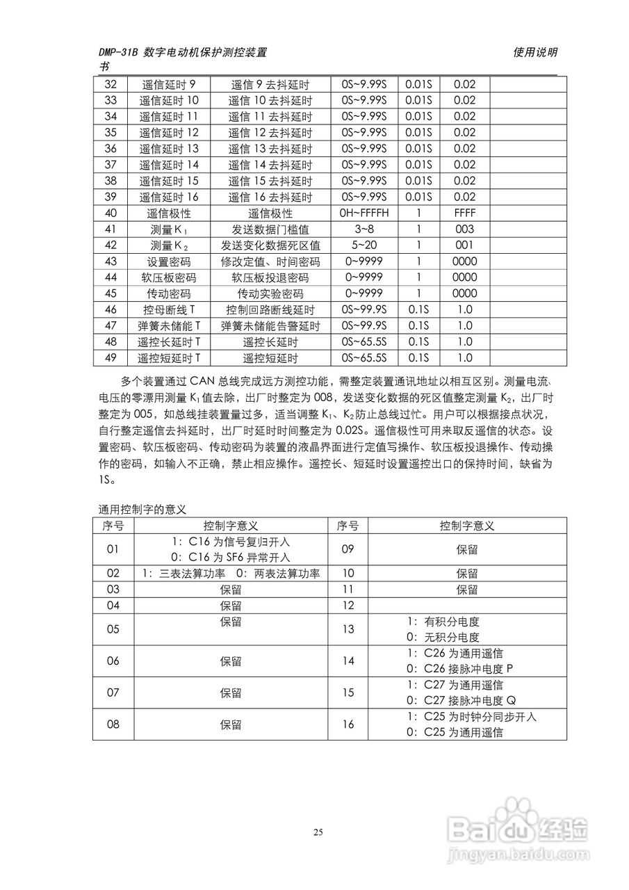 天能DMP-31B数字电动机保护测控装置说明书:[3]
