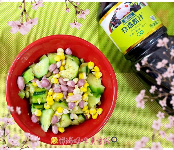 凉菜捞汁青瓜拌花生