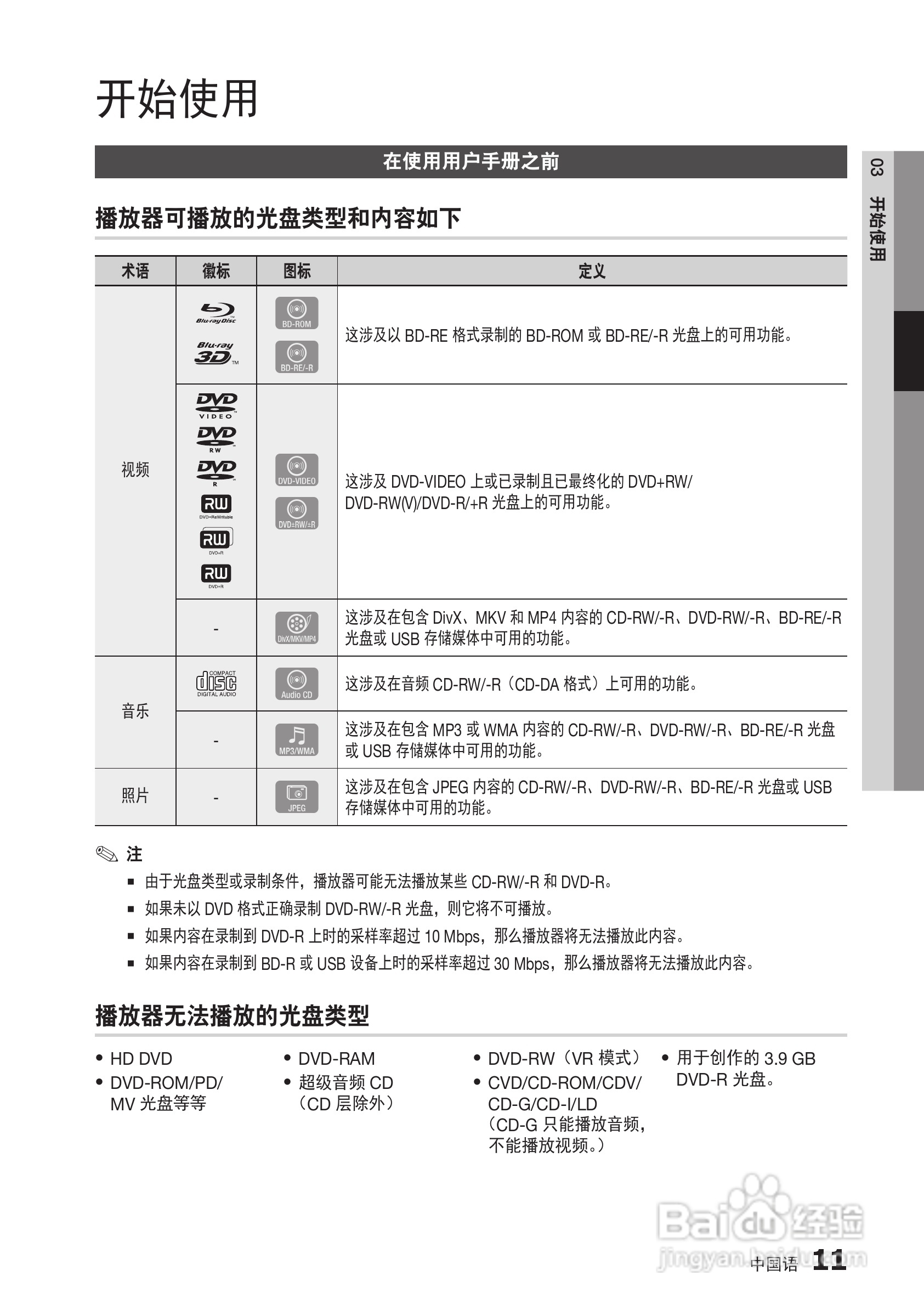三星BD-D6500高清播放机使用说明书:[9]