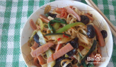 油菜西红柿炒面