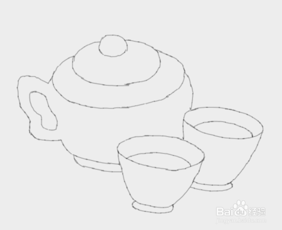 简笔画茶具是怎么画的