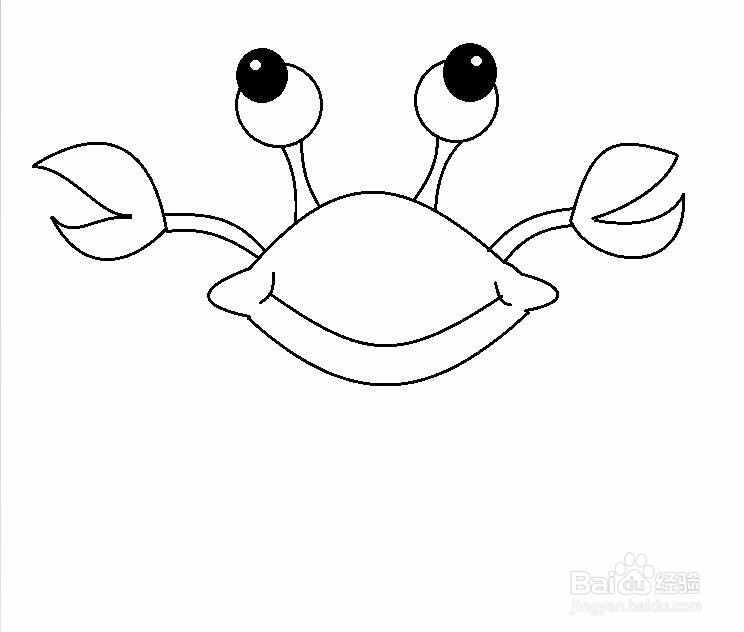 简笔画卡通大螃蟹的画法