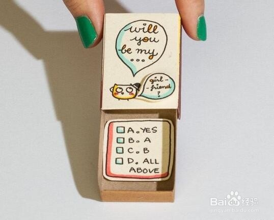 小巧可爱的火柴盒DIY万用卡片 超喜欢!