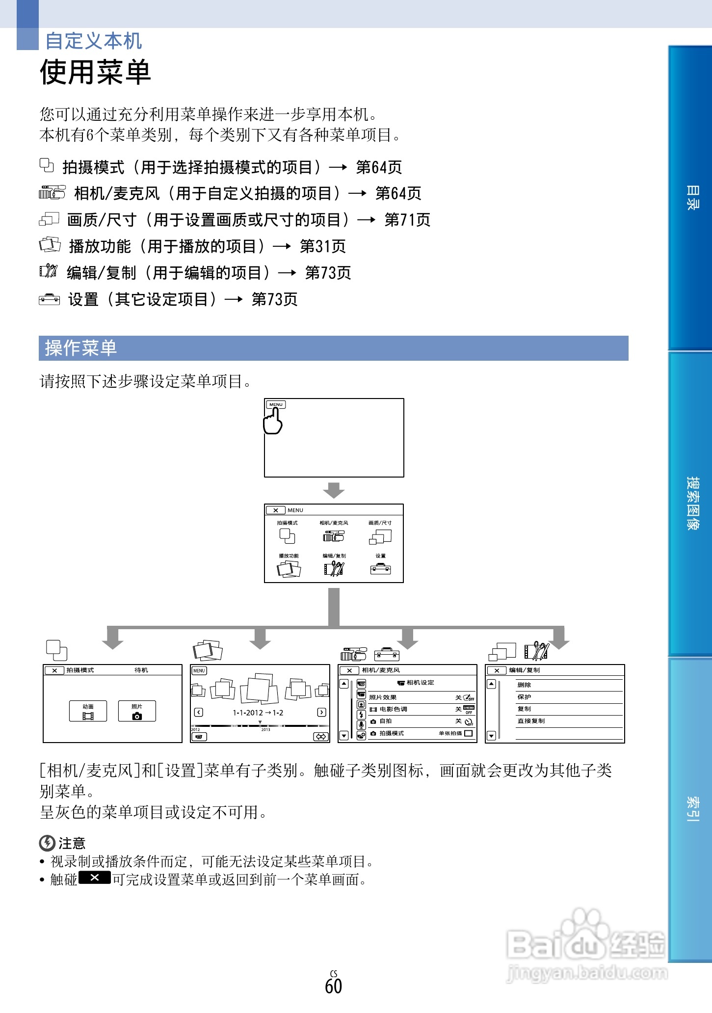 SONY索尼 NEX-VG900数码摄像机说明书:[6]