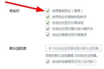 360浏览器启用智能网址在哪?