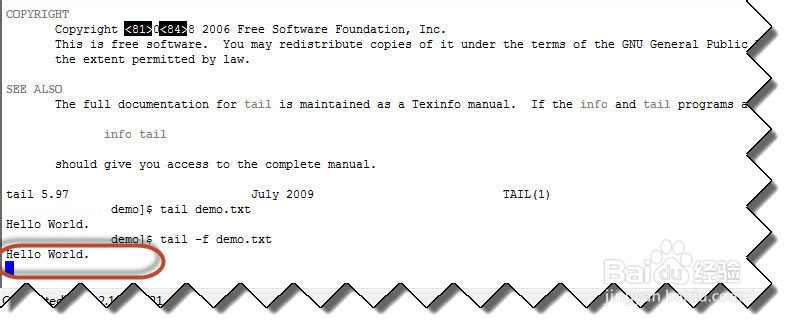 linux 如何在命令行动态显示文件内容