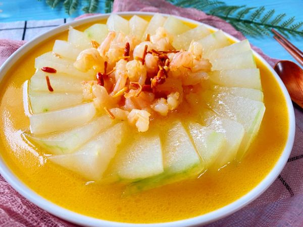 金汤虾仁水晶冬瓜