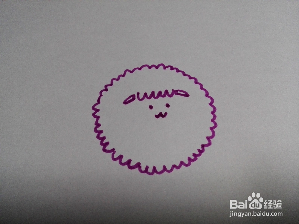 简笔画:可爱小绵羊