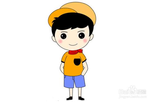 如何画一个夏天的男孩