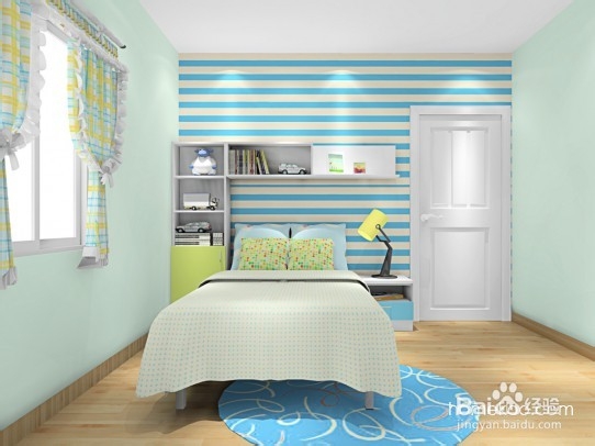 温馨、轻快儿童房效果图