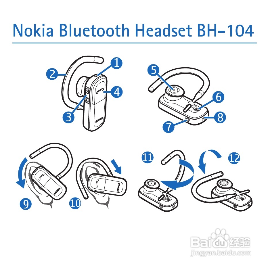 诺基亚 BH-104 蓝牙耳机中文说明书:[1]