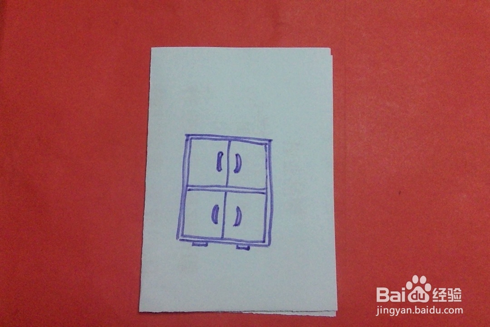 简笔画怎样画鞋柜子入门学画家具
