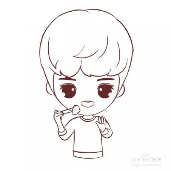 如何画Q版的鹿晗