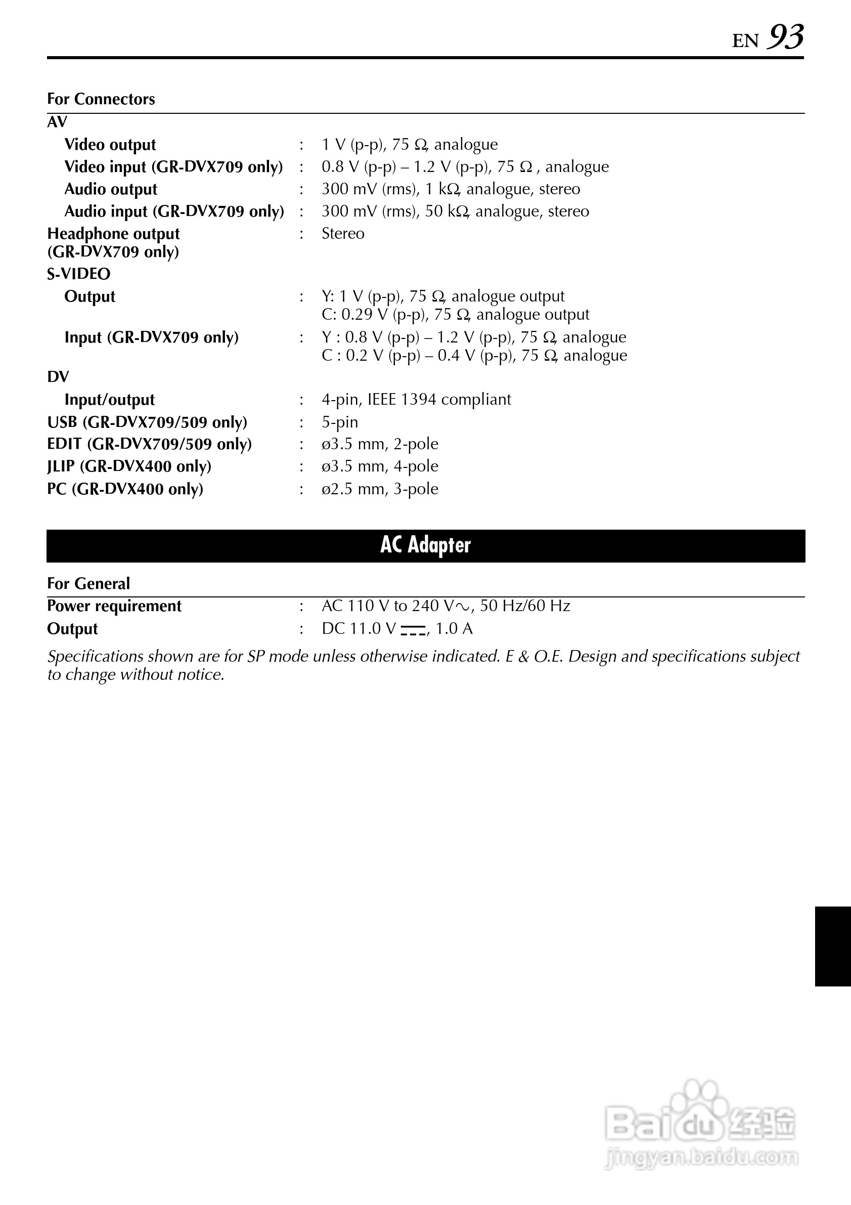胜利JVC GR-DVX709SH数码摄像机使用说明书:[10]