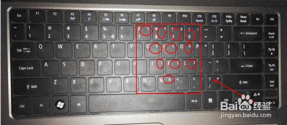 如何调用笔记本电脑的小键盘