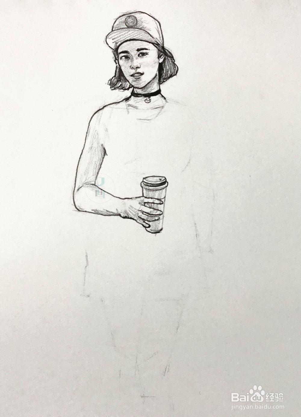 速写教程 | 正面站姿小姐姐