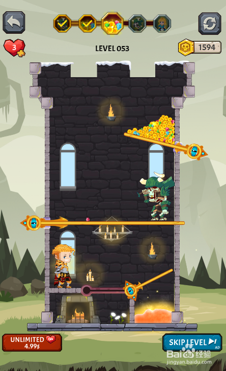 如何通过How To Loot: Pin Pull的Level 053