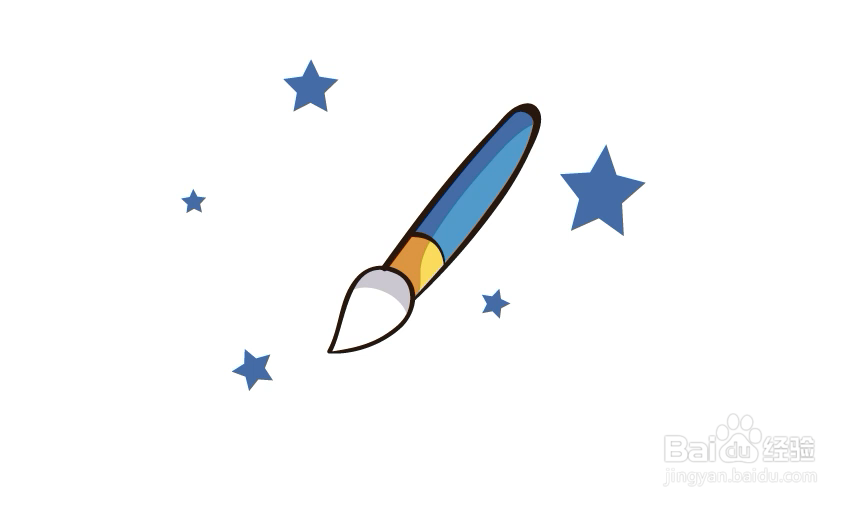 怎样在illustrator中绘制画笔小图标