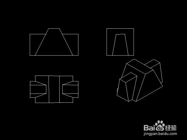 给出两面投影怎么画第三个面