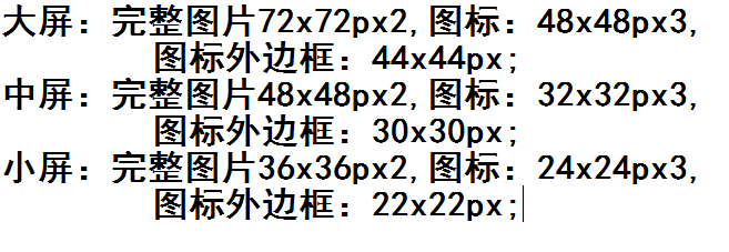 安卓应用中的图标大小