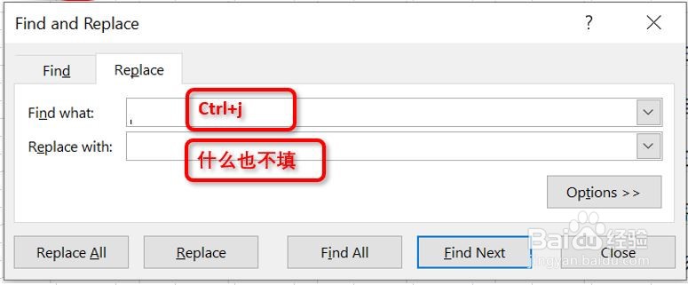 Excel如何在单元格内换行并批量取消换行符