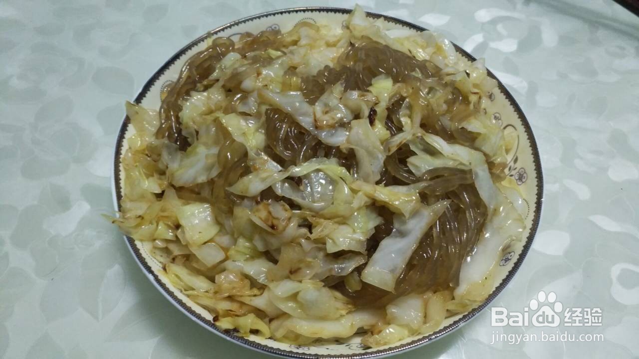 洋白菜炒粉条怎么做？