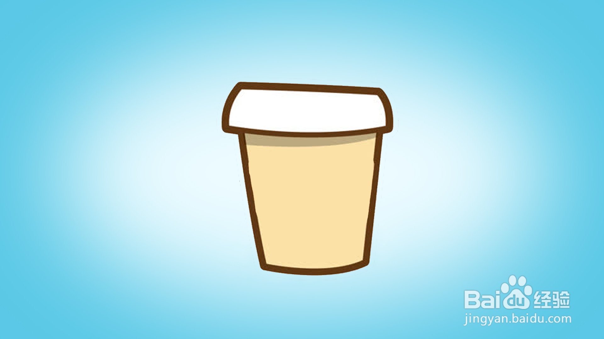如果画创意卡通茶杯