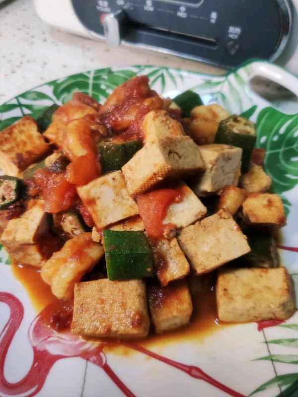减脂豆腐番茄虾仁