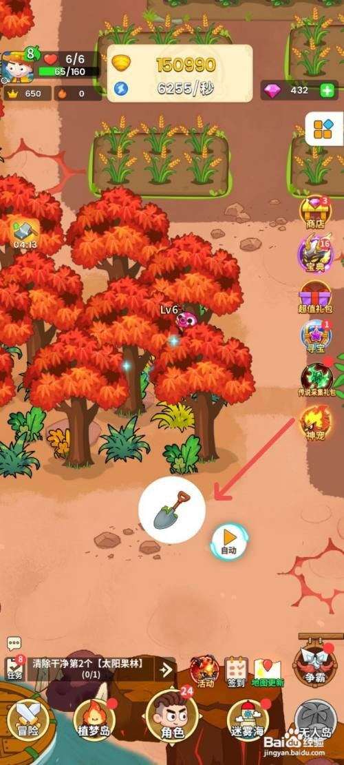 史小坑的花前月下如何清除太阳果林上的树