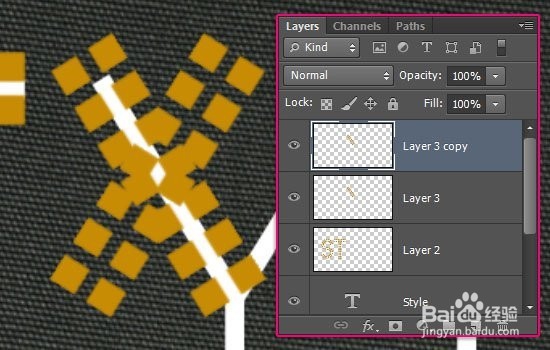 Photoshop制作金属镶钉效果的黄金艺术字