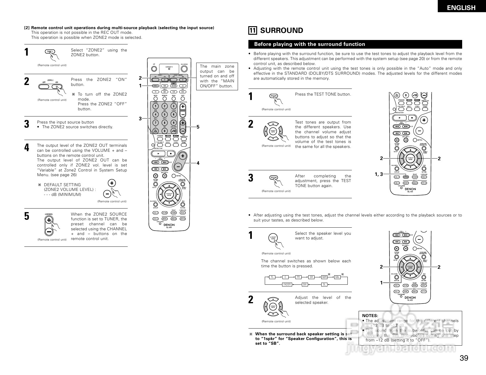 DENON AVR-2805收音环绕扩音机操作说明书:[2]