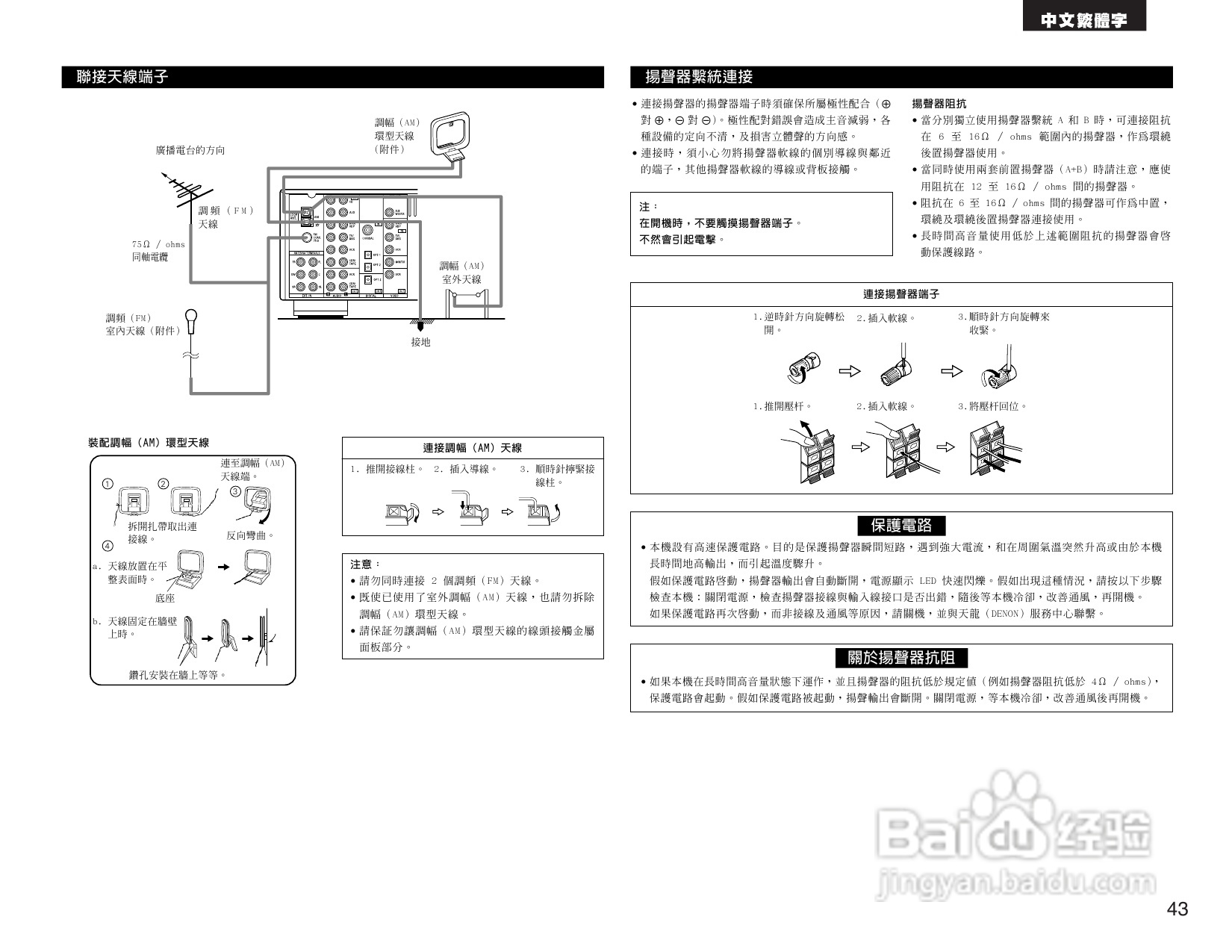 DENON AVR-1684收音环绕扩音操作说明书:[3]