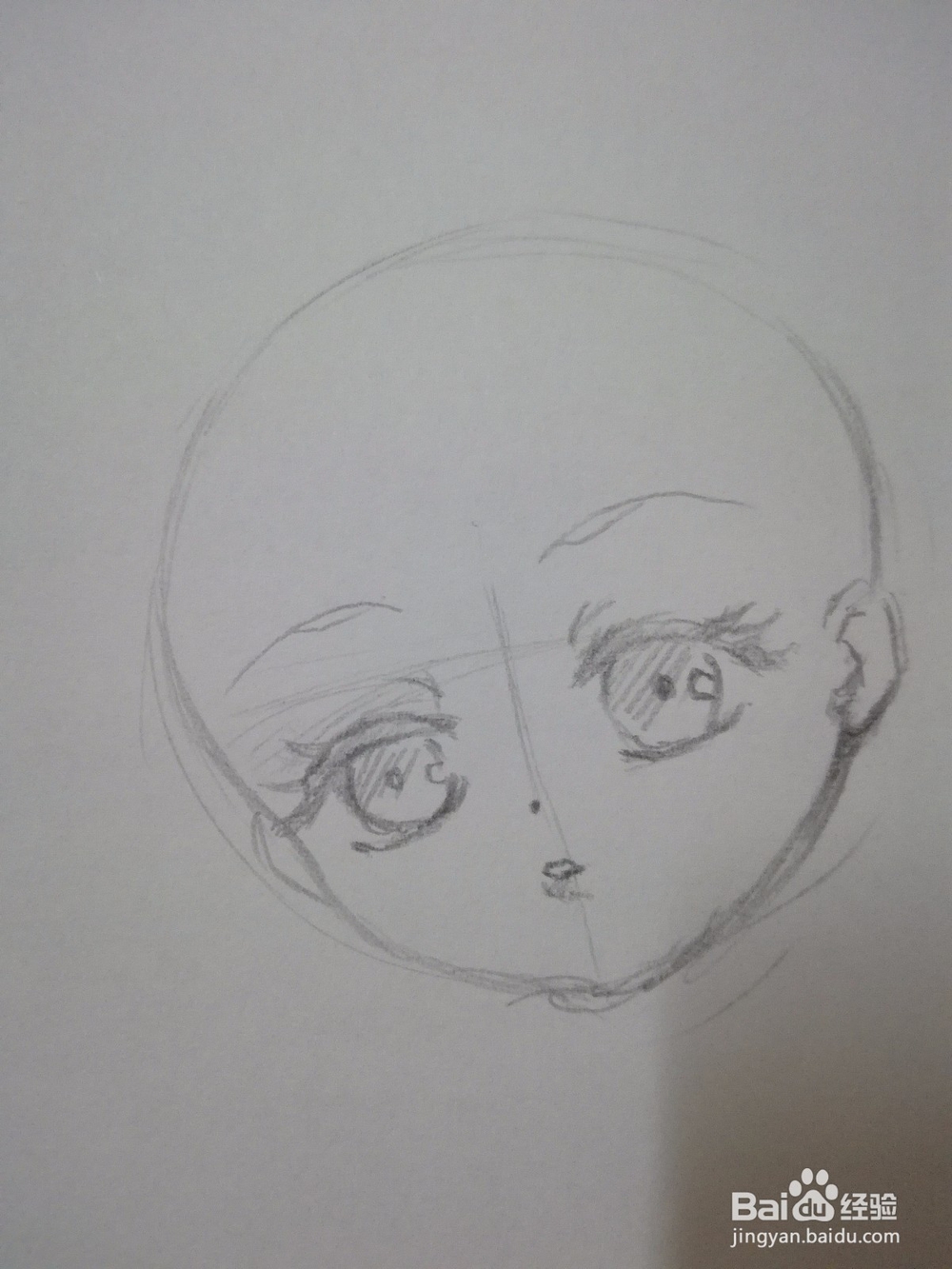 怎么画动漫人物头部和五官手绘线稿