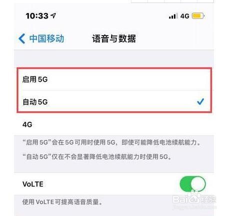 苹果12怎么设置5g网络