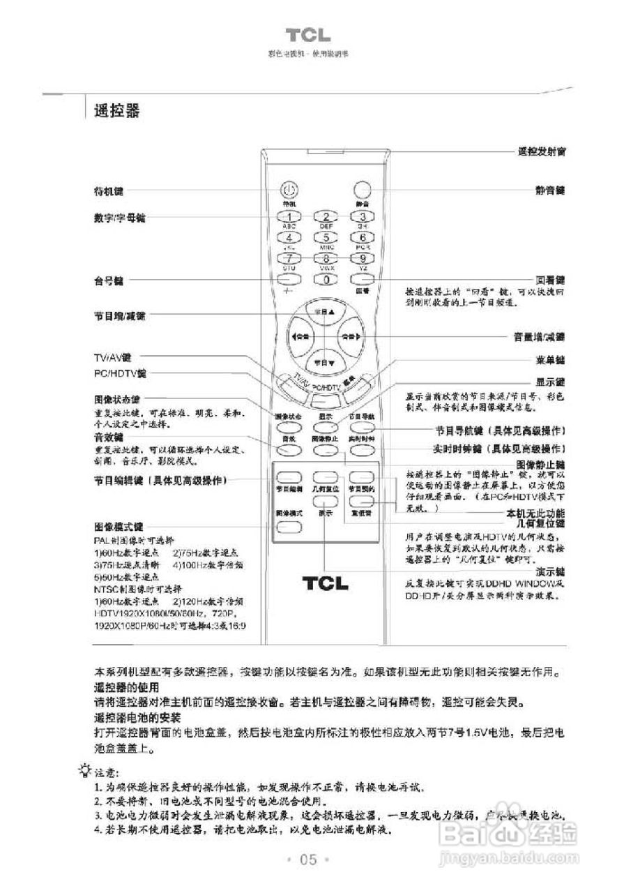 TCL王牌HD25B68彩电使用说明书