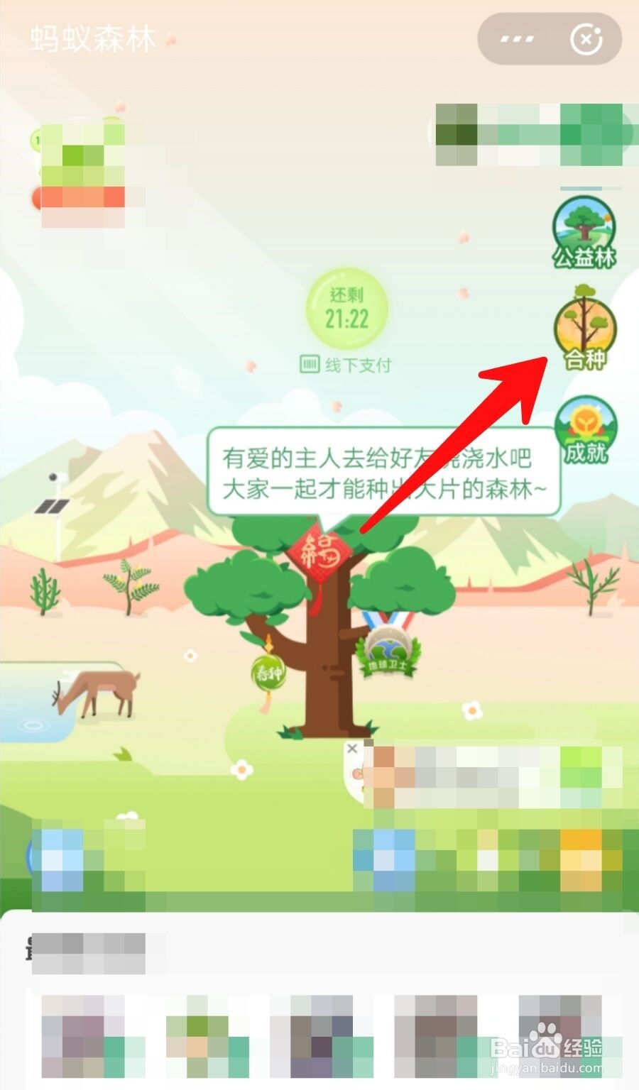 蚂蚁森林如何退出当前合种树?