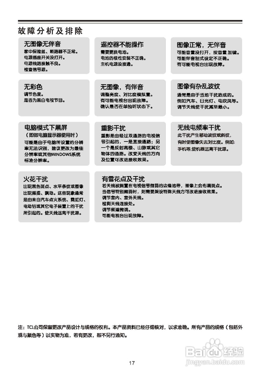 TCL王牌L24E11BDE液晶彩电使用说明书