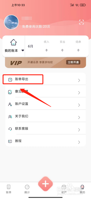 标准记账如何账单导出账本