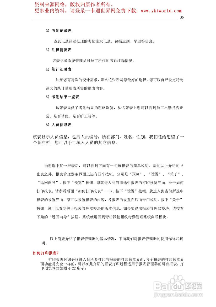 青松沃德指纹考勤管理系统说明书:[5]