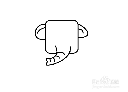 如何画大象的简笔画