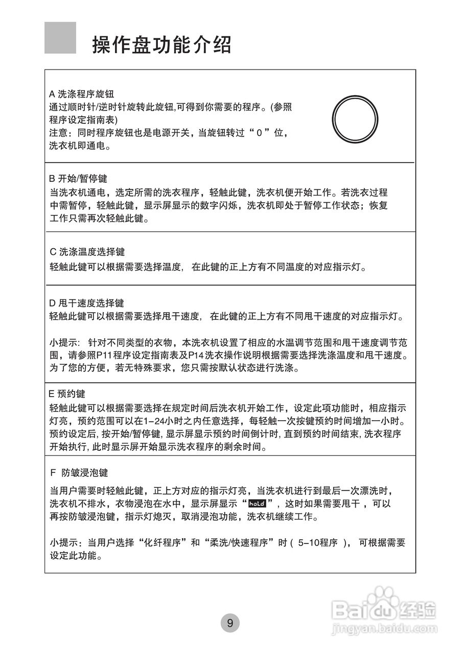 海尔XQG50-BS808A洗衣机使用说明书:[2]