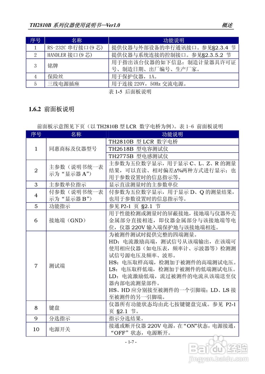 常州同惠TH2810B,2618B,2775B数字电桥说明书:[2]