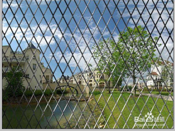 PS怎么做铁丝网的特效,PS铁丝防护网效果