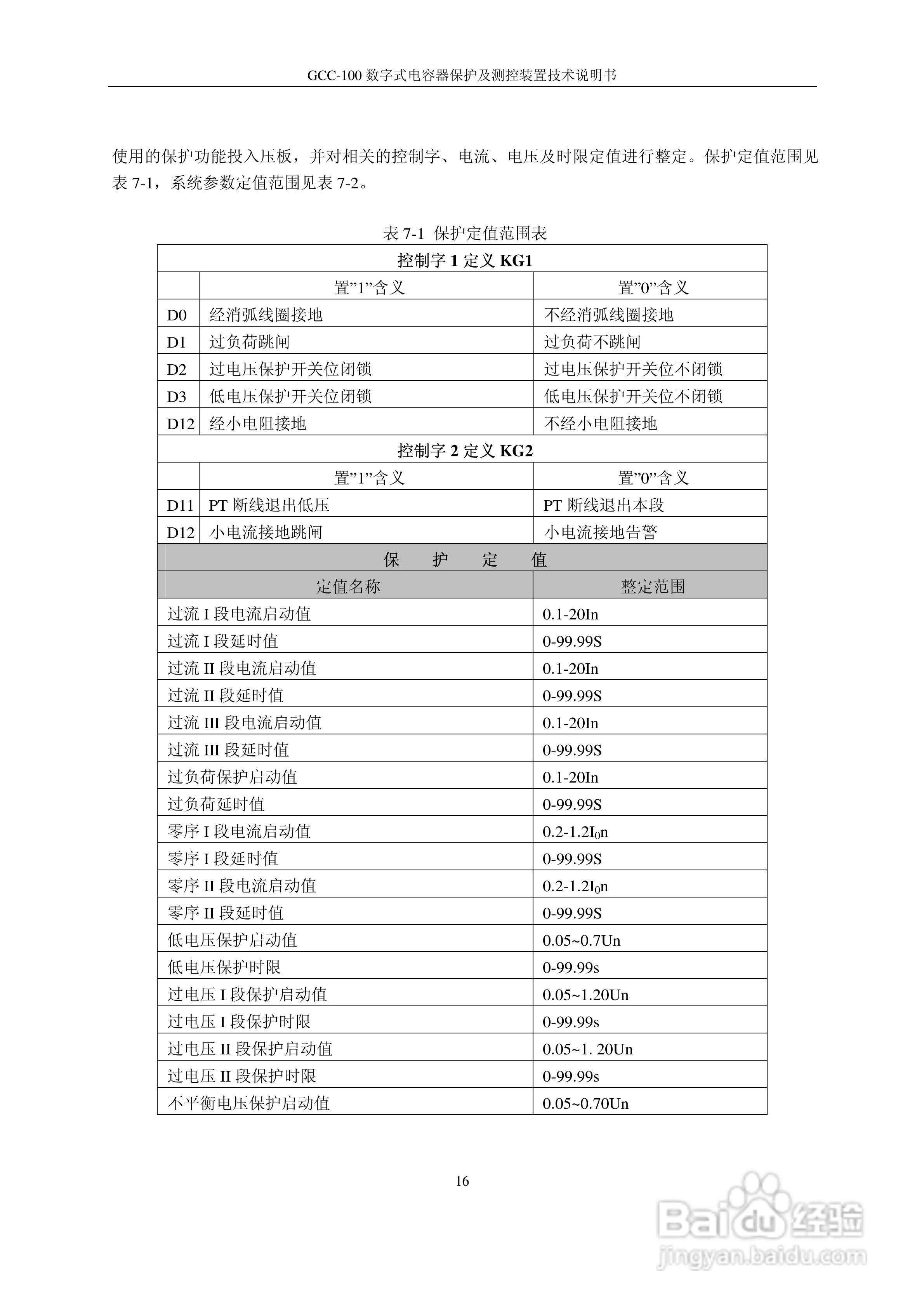 GCC-100数字式电容器保护及测控装置说明书:[2]