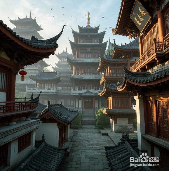 3招搞定古建筑效果图!构图不翻车的美学公式