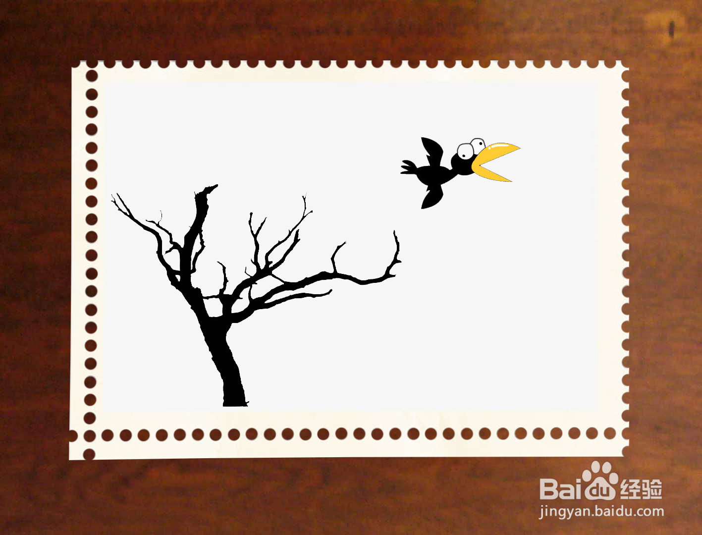 枯藤老树昏鸦简笔画