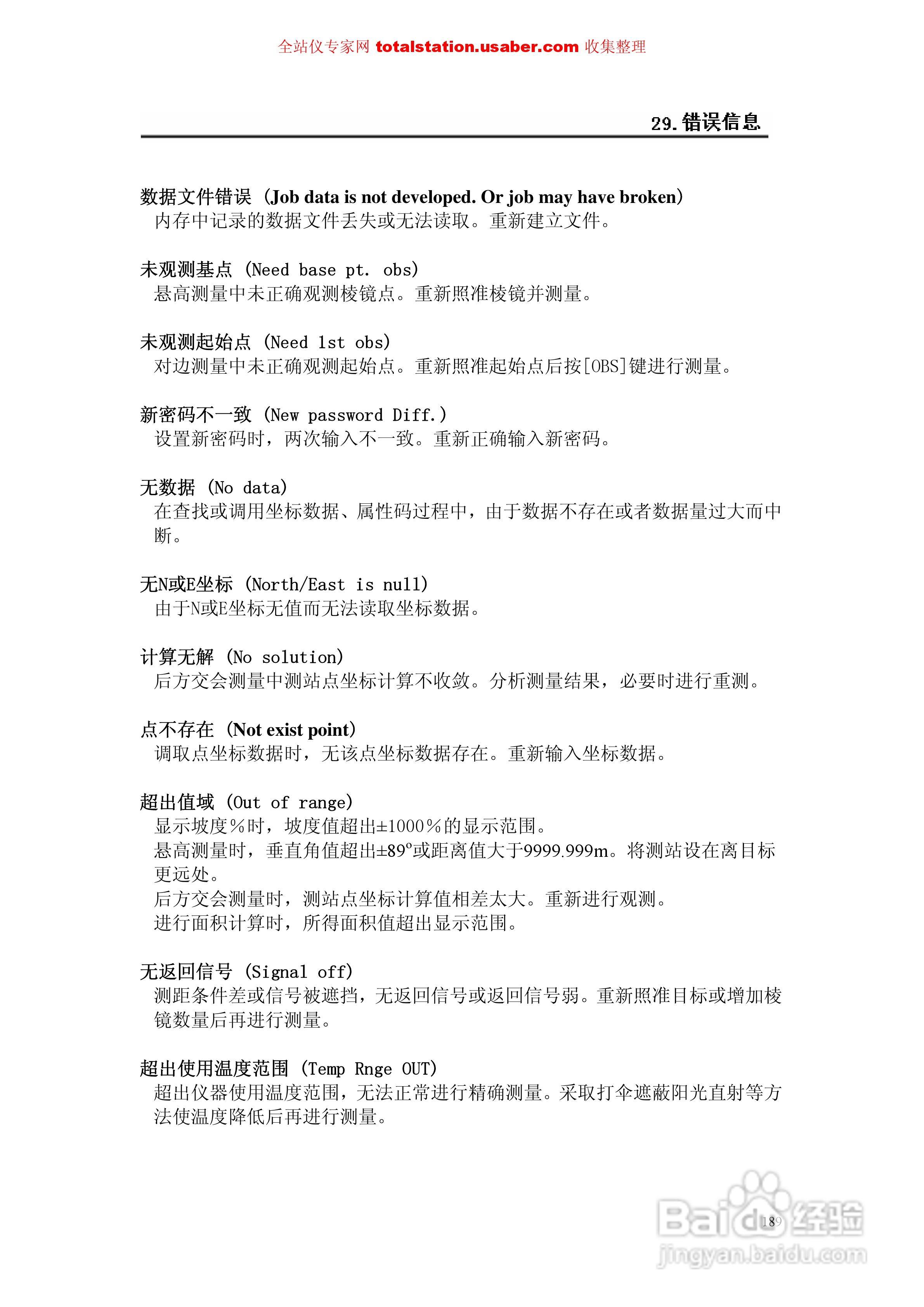 索佳SET1X电子全站仪使用说明书:[20]