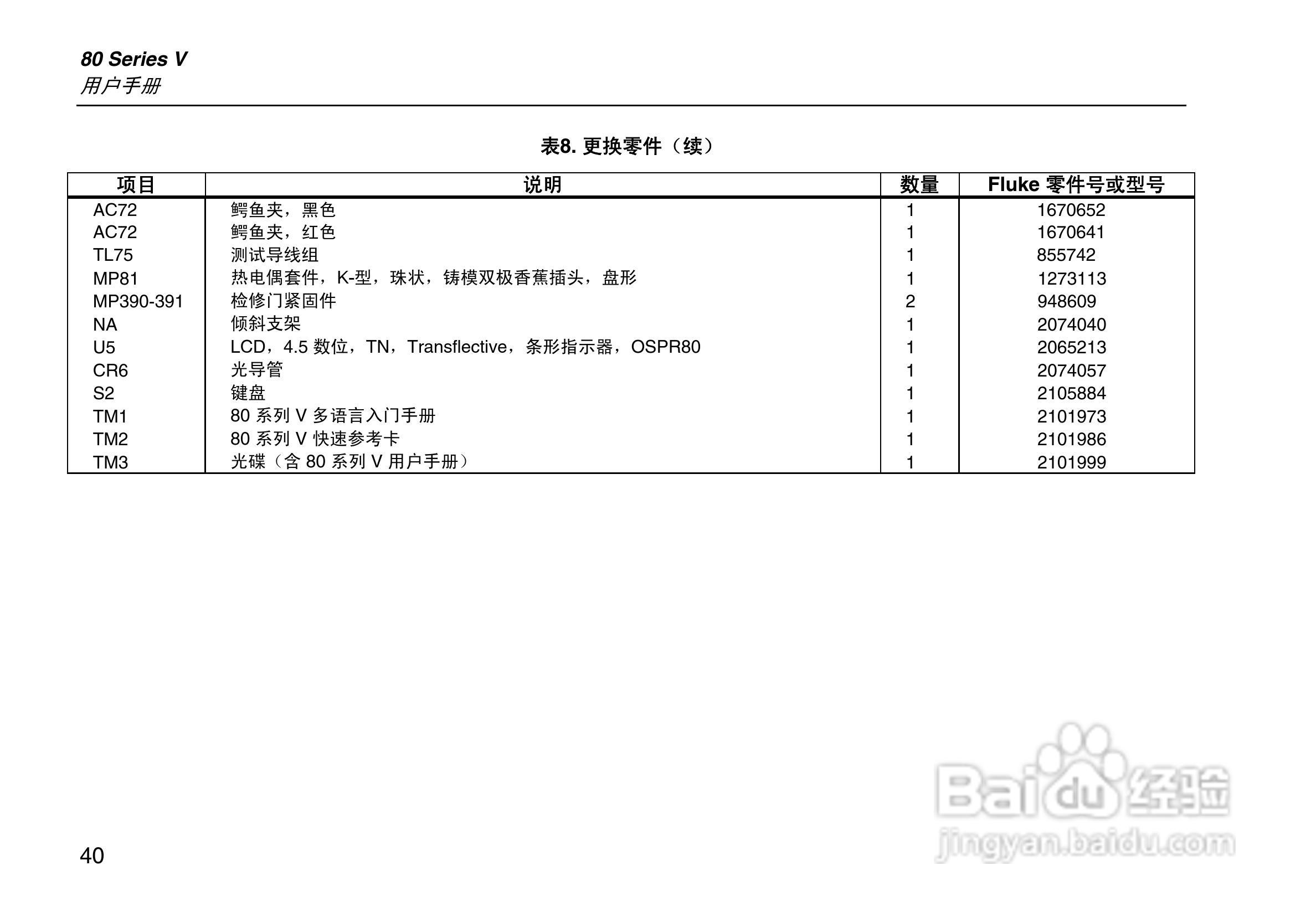 福禄克Fluke 80系列V数字多用表使用说明书:[5]