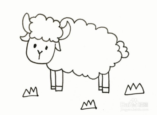 山羊的简笔画