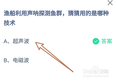 蚂蚁庄园答案渔船利用声呐探测鱼群用的哪种技术